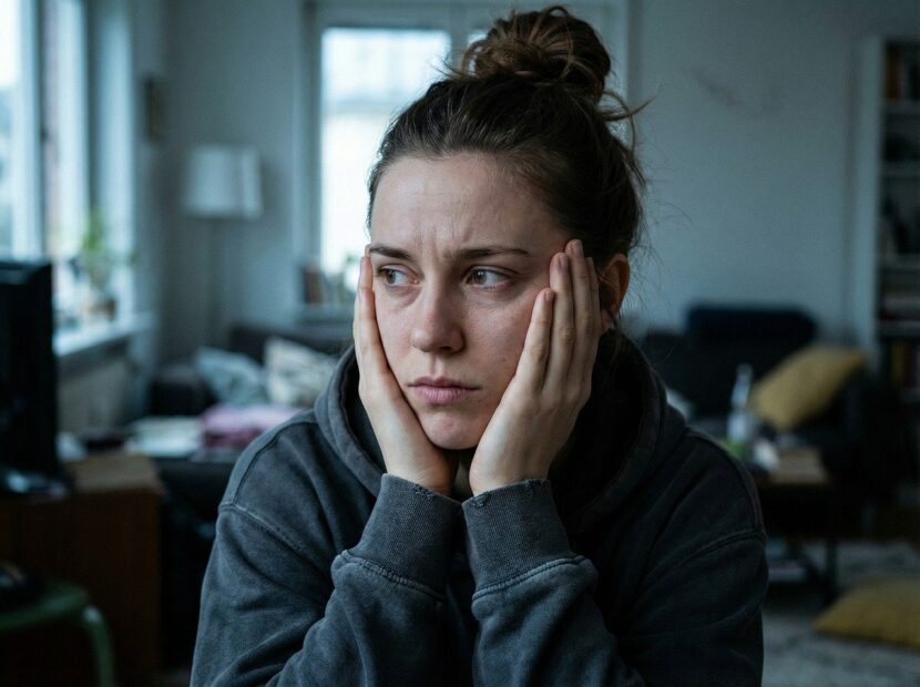 sadness, woman, depression, anxiety, loneliness, stress, grief, frustration, despair, melancholy, worry, overwhelmed, sad, emotion, indoor, portrait, people, human, female, thoughtful, distress, sad woman, mood, ai generated